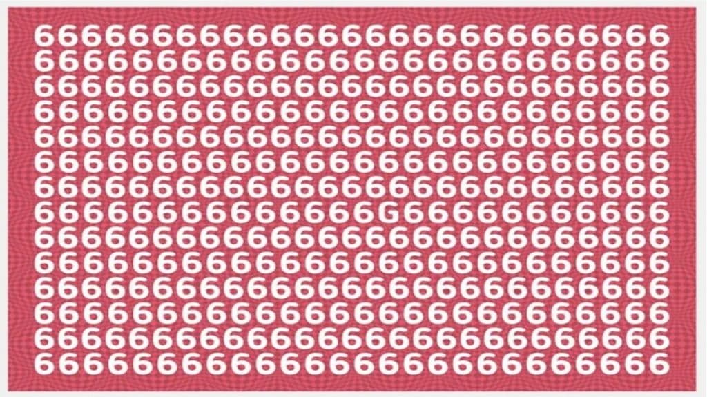 Teste sua visão: Ache a letra G entre os números 6!