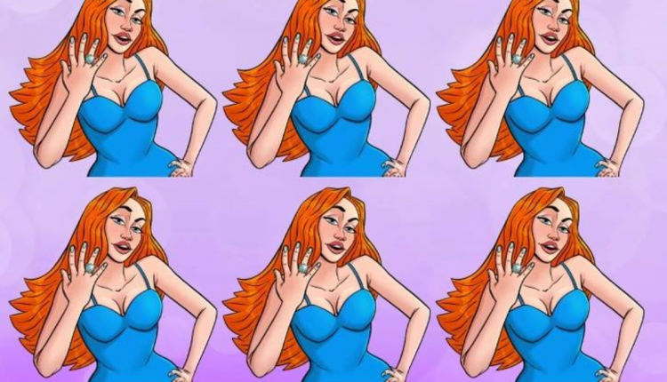 Desafio visual -Encontre a mulher diferente na imagem. Fonte: Jagran Josh.