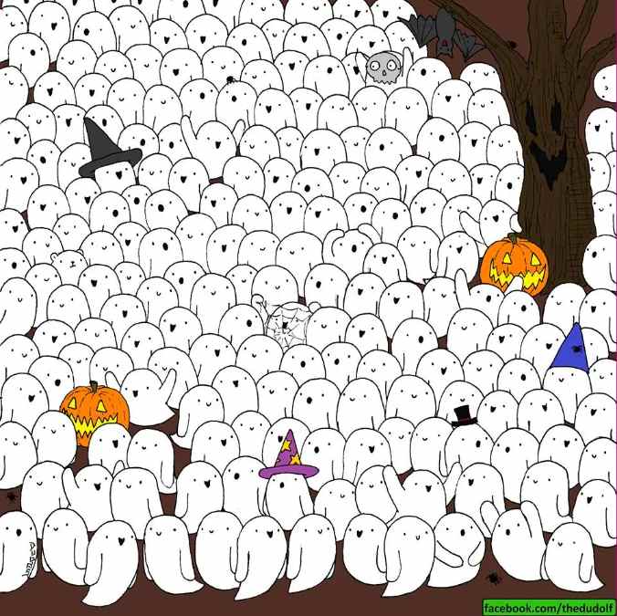 desafio visual encontre o urso polar entre os fantasmas Desafio visual -Encontre o urso polar entre os fantasmas. Fonte: Jagran Josh.