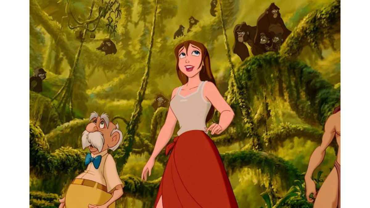 Desafio visual - Encontre um personagem do Aladdin na imagem do Tarzan. Fonte: Jagran Josh.