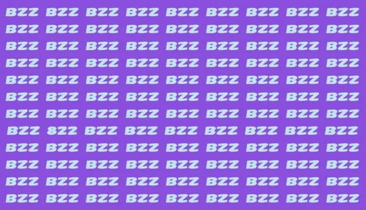 Teste de QI: Imagem de teste de percepção visual com padrão "BZZ" e um número "822" escondido.