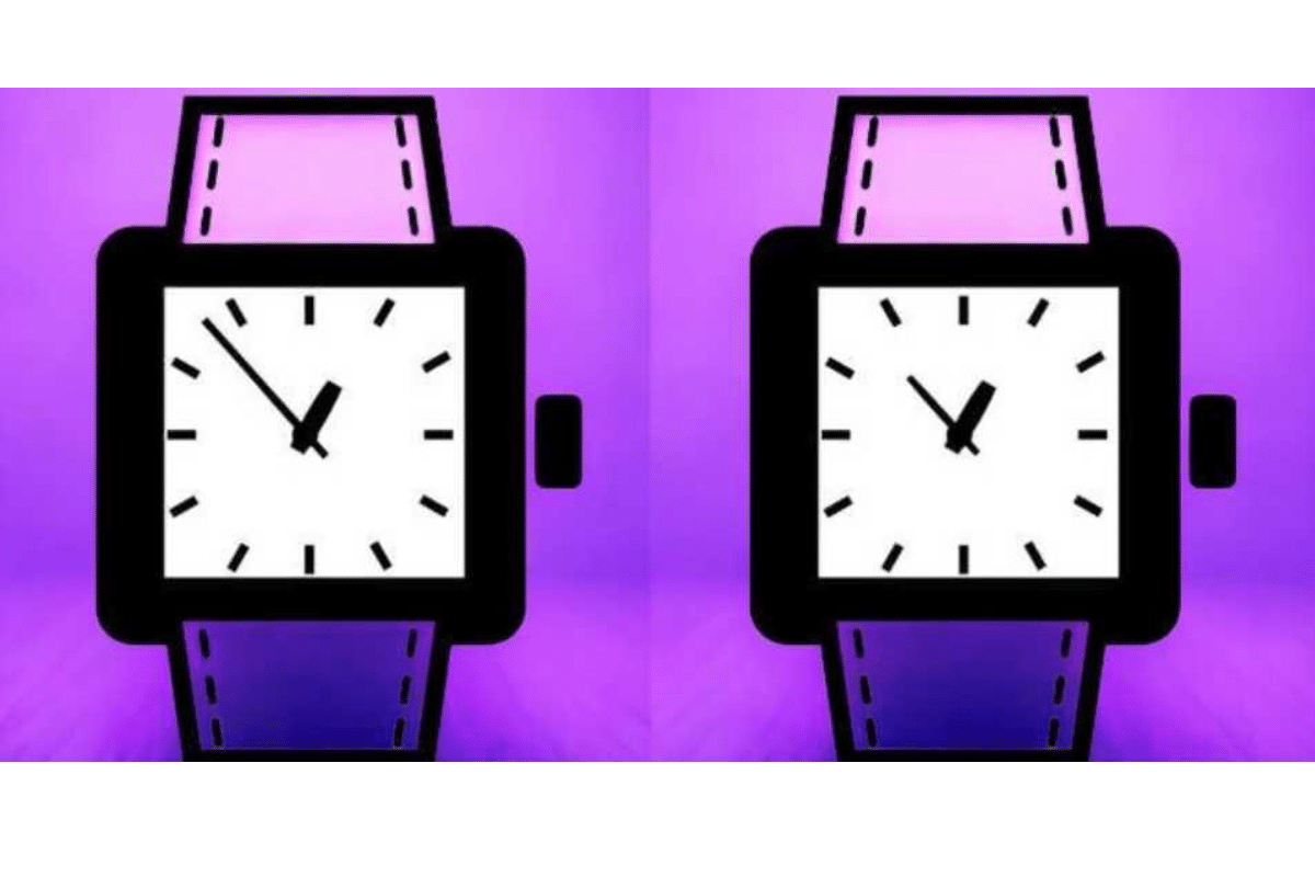 Teste de QI - Encontre o relógio falso. Fonte: Jagran Josh.