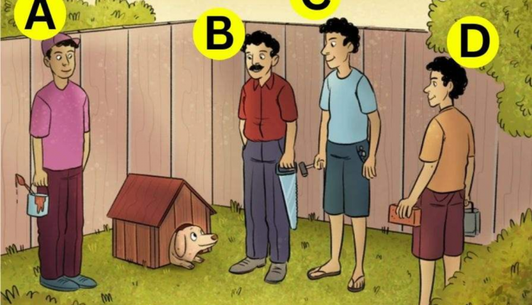 Teste de QI - Descubra quem não construiu a casa do cachorro. Fonte: Jagran Josh.