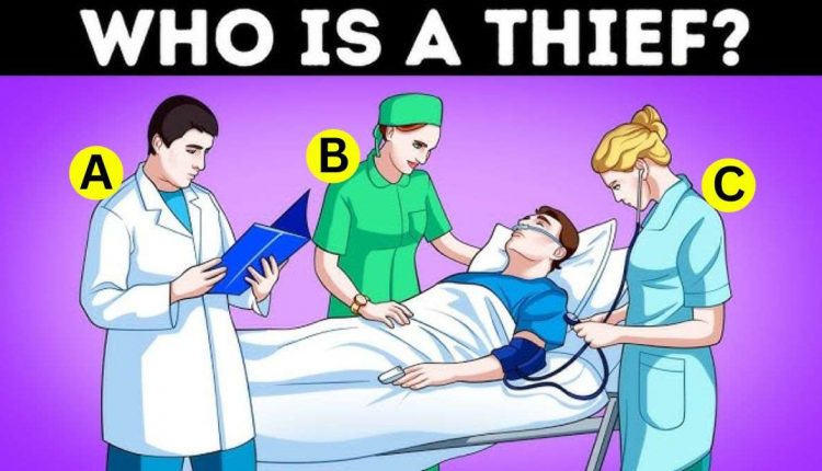 Teste de QI - Quem é o ladrão no hospital. Fonte: Jagran Josh.