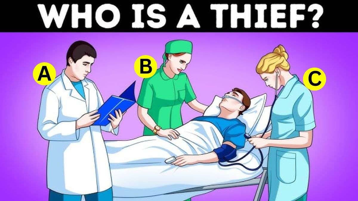 Teste de QI - Quem é o ladrão no hospital. Fonte: Jagran Josh.