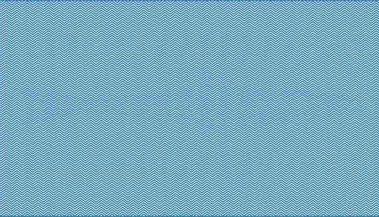 Teste visual com padrão de zigue-zague em tons de azul, com um design visualmente intrigante.