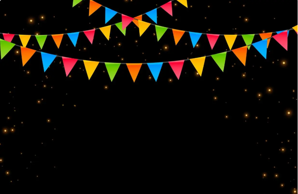 Bandeirolas coloridas para festa junina.