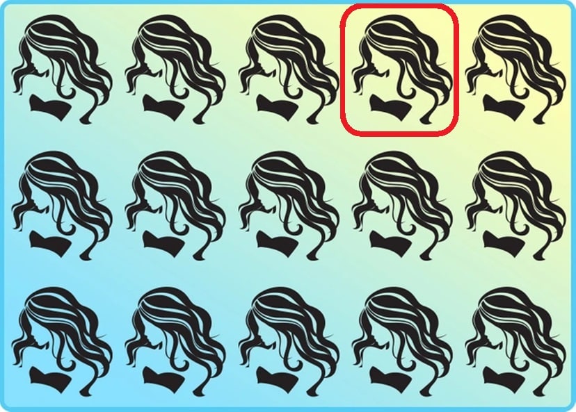 Desafio visual com figuras femininas semelhantes para testar sua percepção