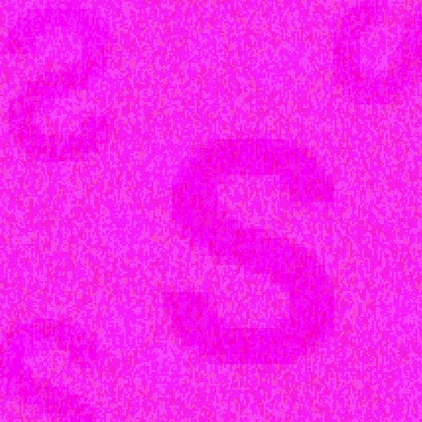 Teste de QI visual com a letra s escondida em fundo rosa