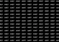 Fundo preto com números "4497" repetidos em linhas e colunas brancas.