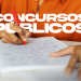 Pessoa escrevendo em caderno com caneta vermelha, estudando para concurso público.