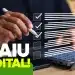 Pessoa consultando edital online do concurso da Guarda Municipal com salários de R$ 3,2 mil