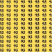 Imagem com padrão repetido do número 93 em cor preta sobre fundo amarelo.