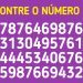 Desafio visual para encontrar o número 546 entre diversas sequências numéricas em fundo roxo