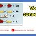 Equações com maçã, banana e coco para resolver sistema matemático de lógica.