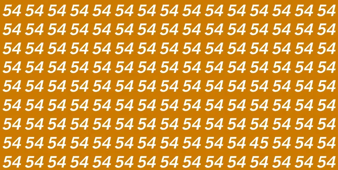 capa Repetição do número 54 em branco e itálico sobre fundo laranja brilhante formando padrão contínuo