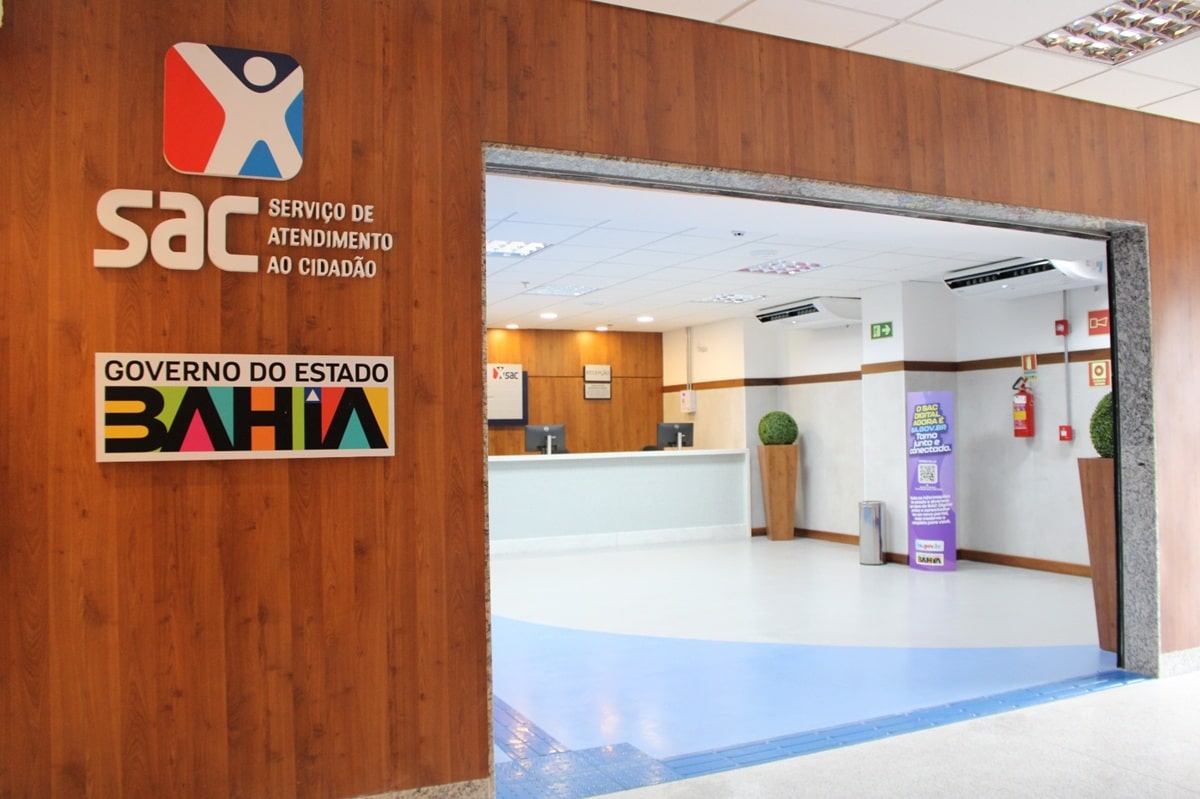 Unidade do SAC Serviço de Atendimento ao Cidadão na Bahia local de emissão da nova identidade.