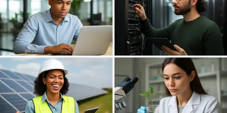 Imagem de modelos de profissionais.