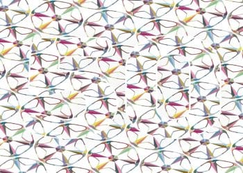 Teste visual com um padrão repetido colorido.