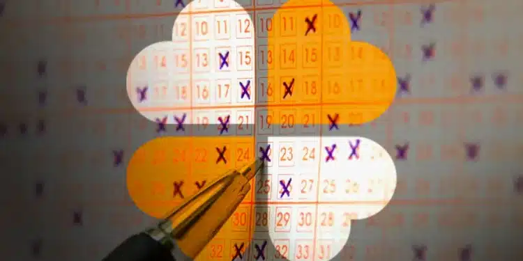 Imagem mostrando um volante da Mega-Sena com números marcados, simbolizando a aposta na Mega da Virada 2025.