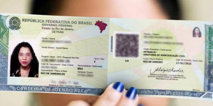 Documento de identidade oficial brasileiro emitido pelo Detran RJ com foto da pessoa e detalhes pessoais.
