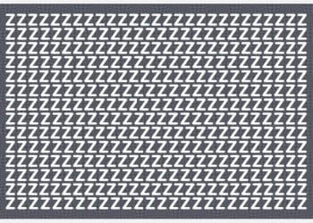 Desafio visual com letras Z em branco em fundo escuro, com um caractere diferente escondido entre elas