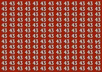 Imagem de desafio visual com número 54 escondido.