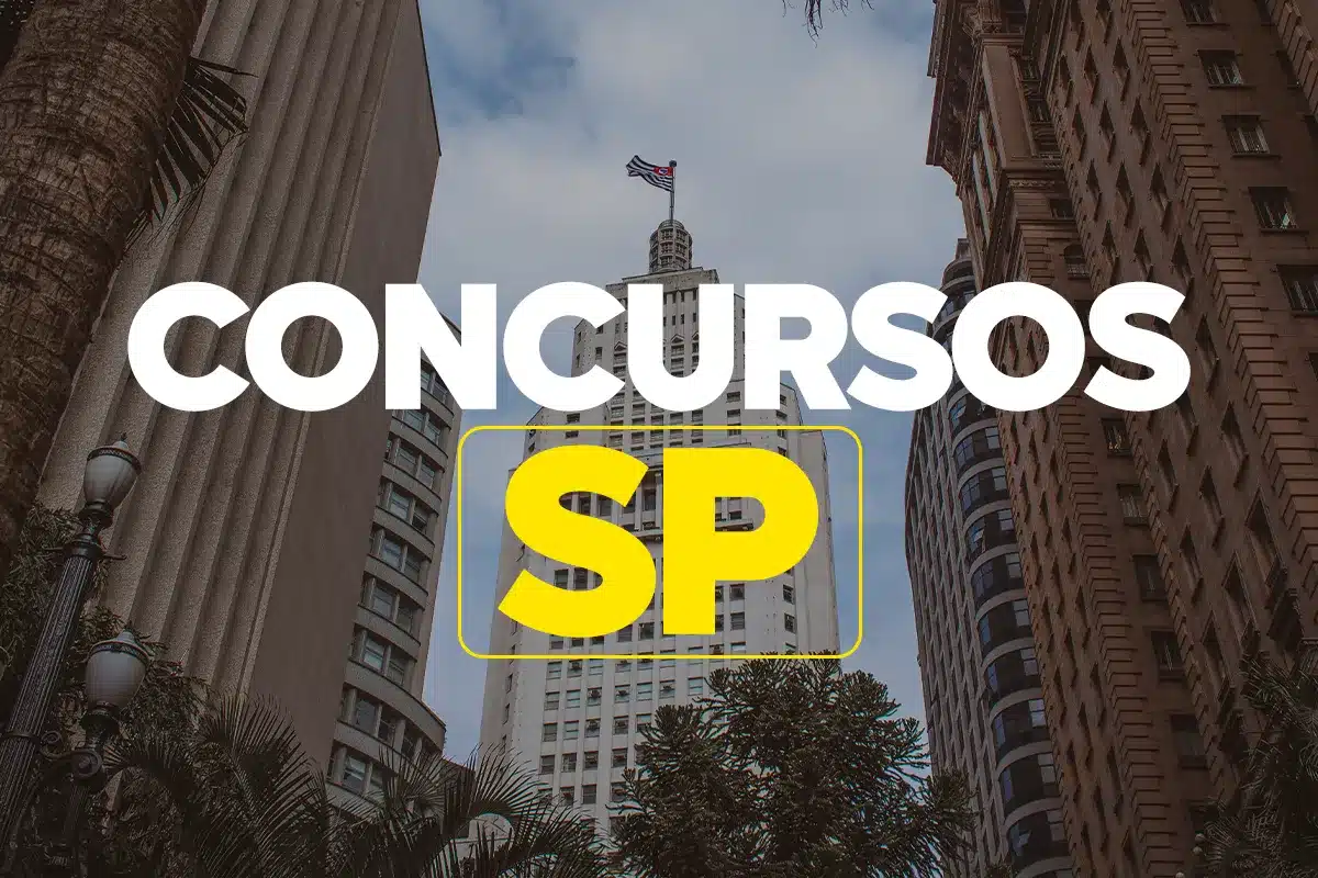 Edifícios históricos de São Paulo representando concursos públicos no estado.