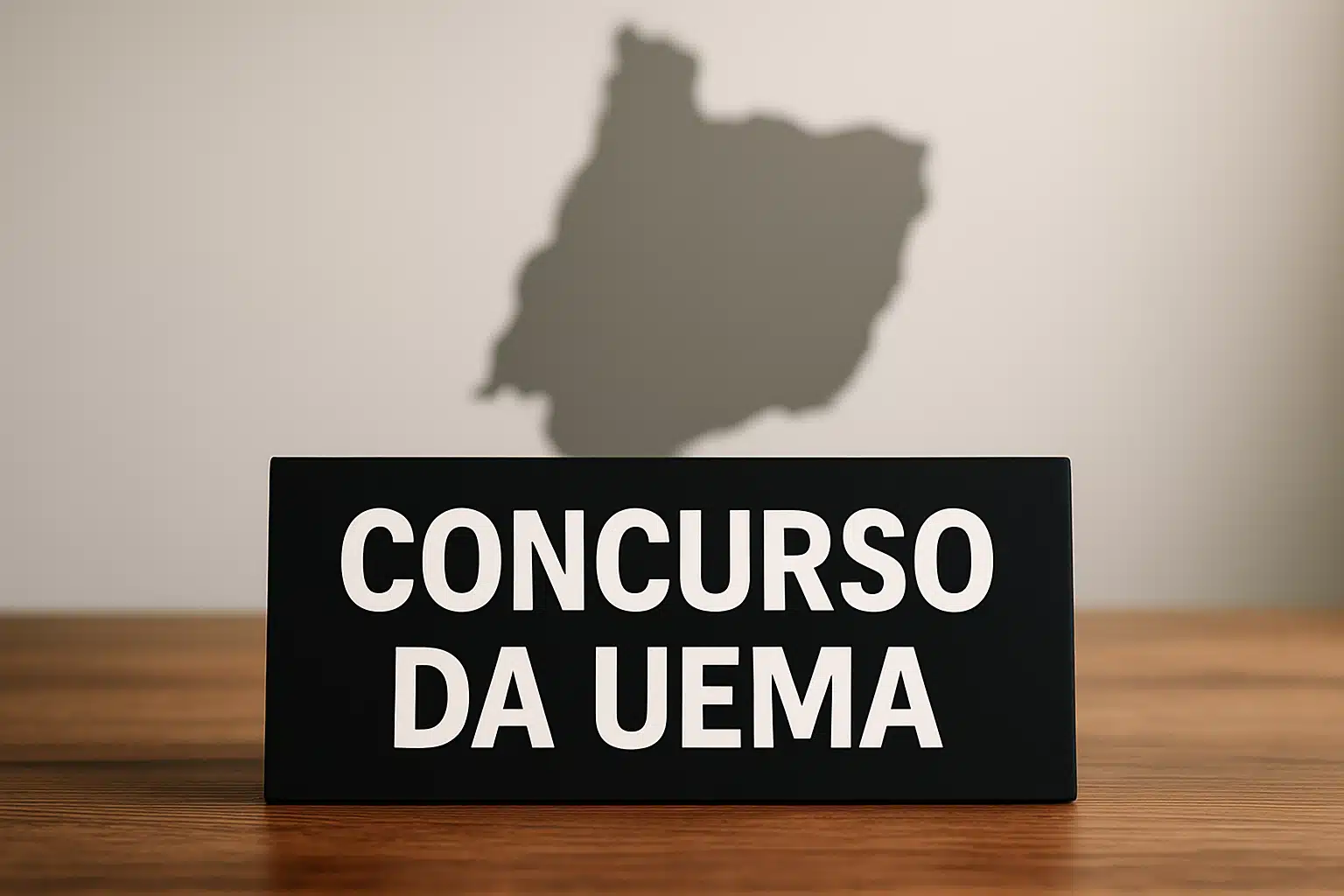 Placa com os dizeres Concurso da UEMA.