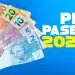 Notas de dinheiro representando o pagamento do PIS/Pasep 2026 com fundo azul.