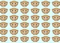 Desafio visual com diversos emojis de macaquinho alinhados; um deles sorrindo de boca aberta