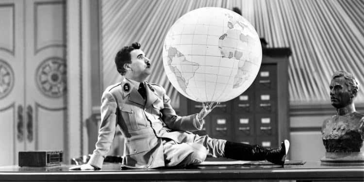 Top 5 filmes sobre nazismo para o Enem 2026 — cena clássica de O Grande Ditador de Charlie Chaplin