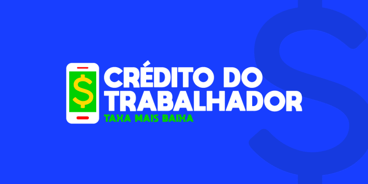 Ilustração do programa Crédito do Trabalhador destacando pagamento de parcelas e taxas reduzidas.