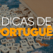 Imagem com letras de scrabble formando a frase 'Dicas de Português' com fundo colorido, relacionada ao diminutivo de 'rua'.