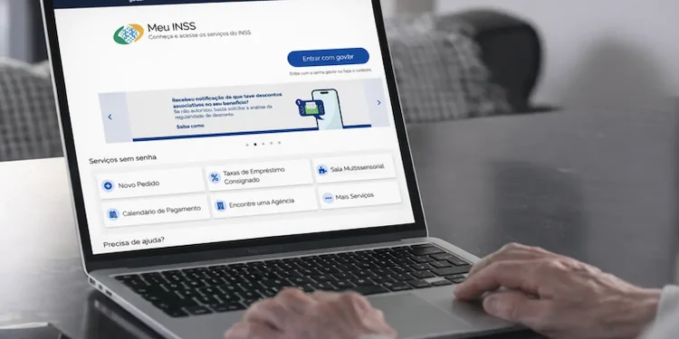 Tela de acesso ao Meu INSS usando Procuração Eletrônica.