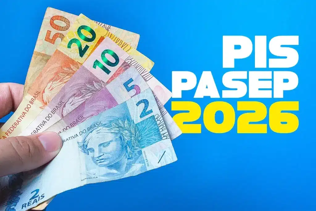 Cédulas de dinheiro brasileiro representando os valores proporcionais do Abono Salarial do PIS/Pasep 2026