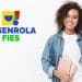 Estudante segurando livros ao lado do logotipo do Desenrola Fies