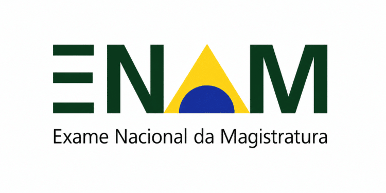Logotipo do Enam com nome completo do Exame Nacional da Magistratura em fundo claro