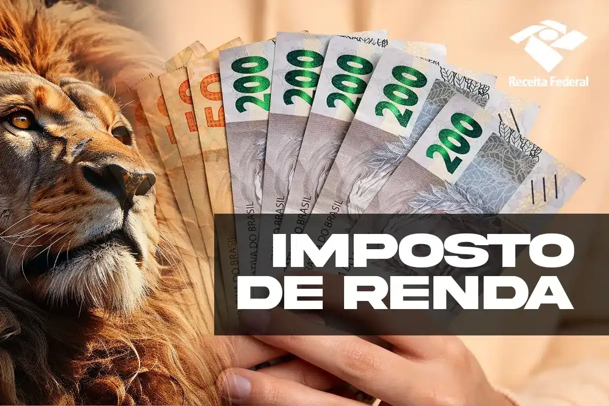 Contribuinte segurando documentos e cédulas de real, ilustrando perfis prioritários no primeiro lote de restituição do IRPF 2026.